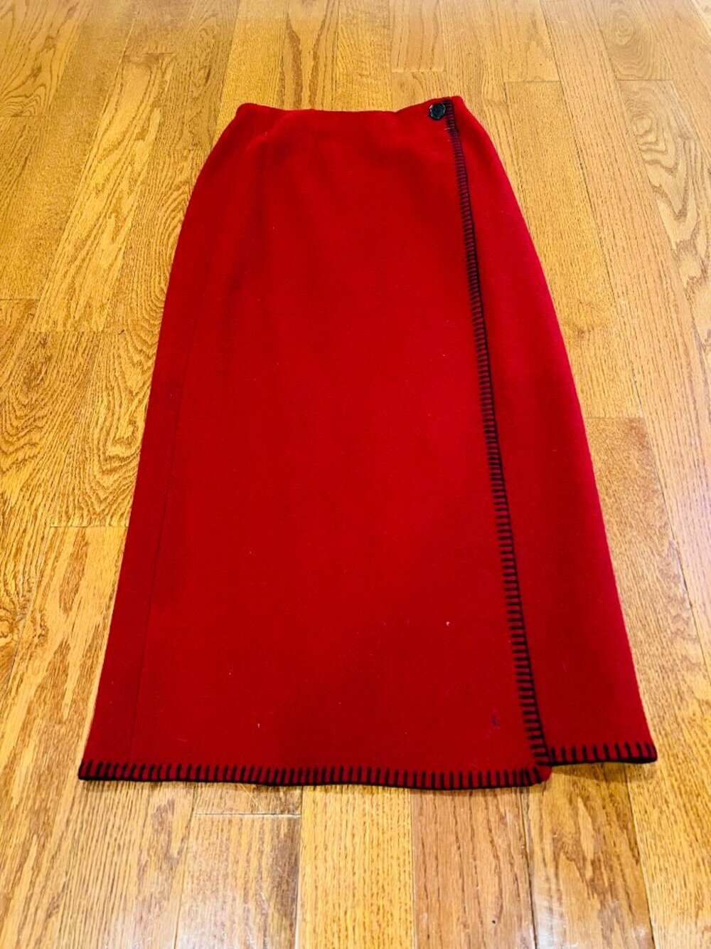 VTG 70s 80s Polo Ralph Lauren Country Blanket Wrap Wool Maxi A-Line Skirt Womens